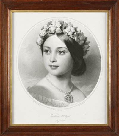 Victoria, kejsarinna av Tyskland och drottning av Preussen (lito ritat på sten) av Thomas Fairland