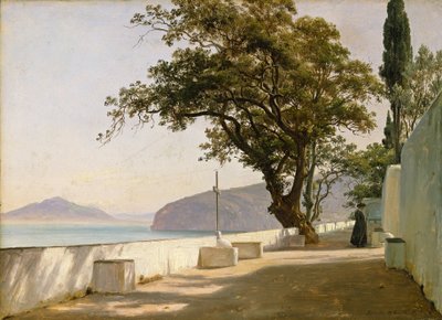 Terrass med ek, Sorrento av Thomas Fearnley