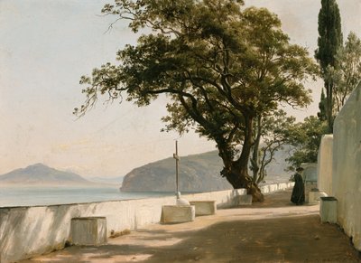 Terrass med stenek, Sorrento av Thomas Fearnley
