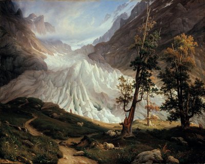 Nedre Grindelwaldglaciären av Thomas Fearnley