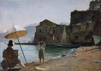 Målaren och pojken, ca 1834 (målning) av Thomas Fearnley