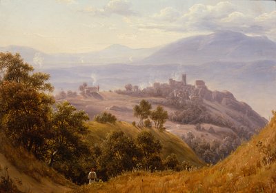 Utsikt över Olevano, ca 1834 (målning) av Thomas Fearnley