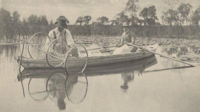 Utläggning av bognätet,1886 (foto) av Thomas Frederick Goodall