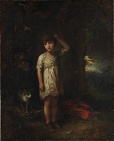 En pojke med en katt — Morgon av Thomas Gainsborough