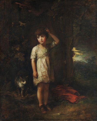 En pojke med en katt, morgon av Thomas Gainsborough