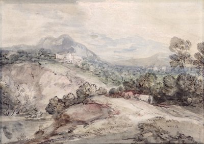 Ett kuperat landskap av Thomas Gainsborough
