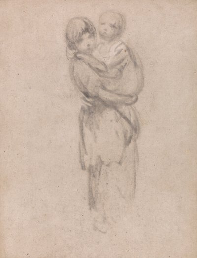 En ung flicka som håller ett barn av Thomas Gainsborough