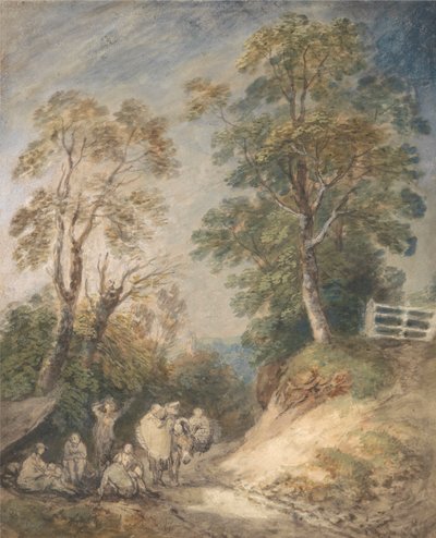 Country Lane med zigenare som vilar av Thomas Gainsborough