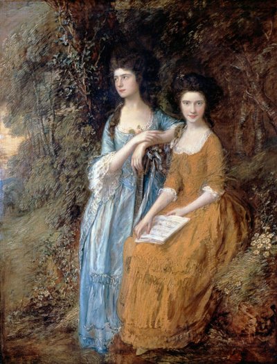 Elizabeth och Mary Linley av Thomas Gainsborough