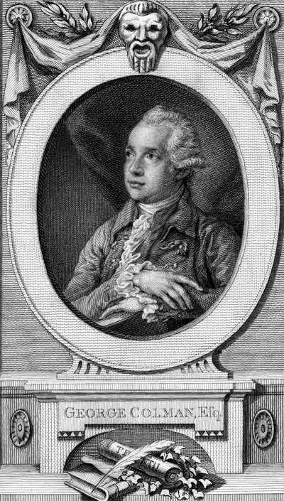 George Colman den äldre, graverad av John Hall av Thomas Gainsborough