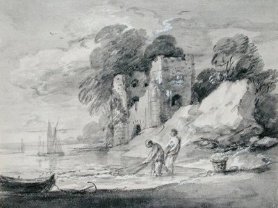 Dra av Seine-nätet av Thomas Gainsborough