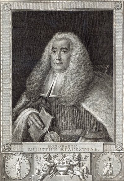 Ärade Herr Justice Blackstone, graverad av Hall av Thomas Gainsborough