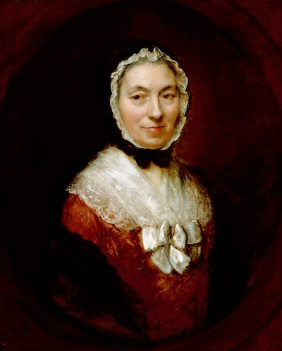 Lady In A Mob Cap (olja på duk) av Thomas Gainsborough