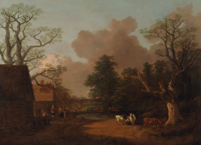 Landskap med mjölkjungfru, mellan 1754 och 1756. av Thomas Gainsborough