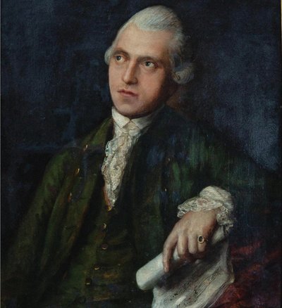Porträtt av kompositören och violinisten Antonín Kammel 1730-1784, ca 1768. av Thomas Gainsborough