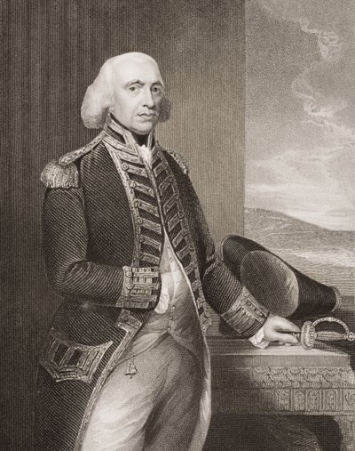 Richard Howe, 1st Earl Howe, illustration från 