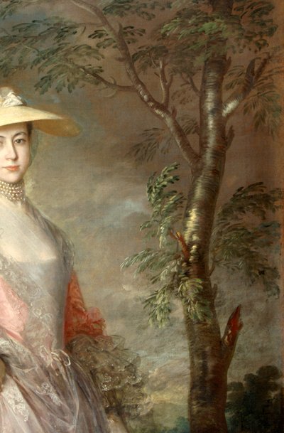 Träddetalj, från en målning av Mary, grevinnan Howe, c.1760 (olja på duk) av Thomas Gainsborough