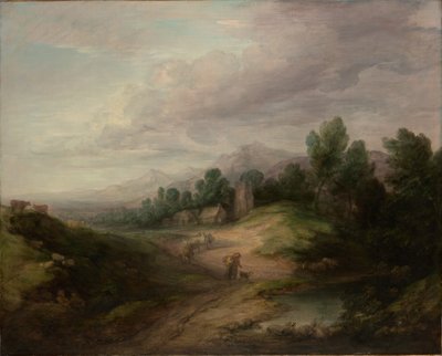 Skogsbeklädd Upland Landskap av Thomas Gainsborough
