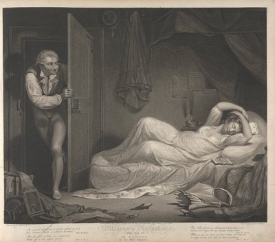 Flit och förskingring: The Wanton in her Bed Chamber (Plåt 3) av Thomas Gaugain