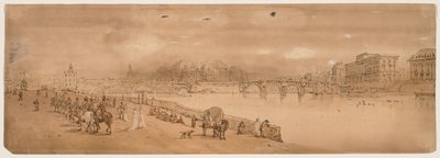 Ett urval av tjugo av de mest pittoreska vyerna i Paris, 1802. av Thomas Girtin