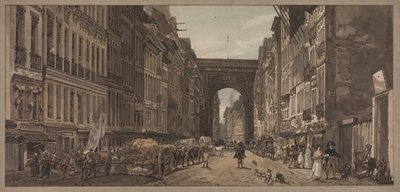 Ett urval av tjugo av de mest pittoreska vyerna i Paris: Vy över porten till St. Denis tagen från förorterna av Thomas Girtin