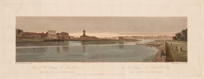 Ett urval av tjugo av de mest pittoreska vyerna i Paris: Vy över byn Chaillot, &c tagen från Pont de la Concorde av Thomas Girtin