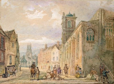 All Saints Pavement, York (penna och akvarell) av Thomas Girtin