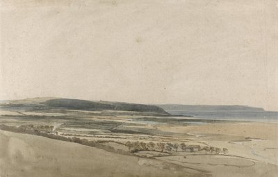 Estuary of the River Taw, Devon, ca 1801 (akvarell över penna på papper) av Thomas Girtin