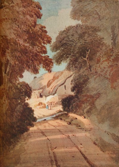 Lane and Cottages, c1800 av Thomas Girtin