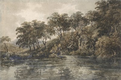 Träd och dammar nära Bromley, Kent, ca 1798 (w/c över penna med kroppsfärg på papper) av Thomas Girtin