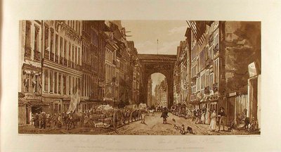 Vy över Porte Saint-Denis från förstäderna av Thomas Girtin