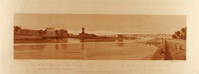 Vy över byn Chaillot etc., sedd från Pont de la Concorde av Thomas Girtin