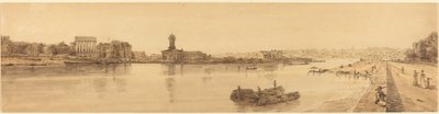 Utsikt över byn Chaillot från Pont de la Concorde: pl.17 av Thomas Girtin