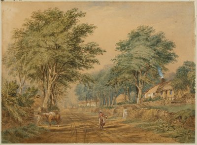 Etal, Northumberland (kroppsfärg och akvarell på papper) av Thomas H. Hair