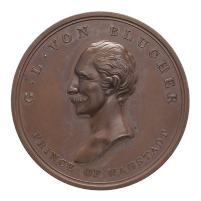 Medalj till minne av Wellington och Blücher vid Waterloo av Thomas Halliday