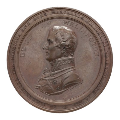 Medalj till minne av Wellington och Blücher vid Waterloo 1815 (brons) av Thomas Halliday