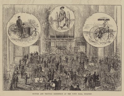Cykel- och trehjulingsutställning i Rådhuset, Holborn av Thomas Harrington Wilson