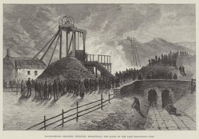 Mauricewood Colliery, Penicuik, Midlothian, platsen för den senaste katastrofala branden av Thomas Harrington Wilson