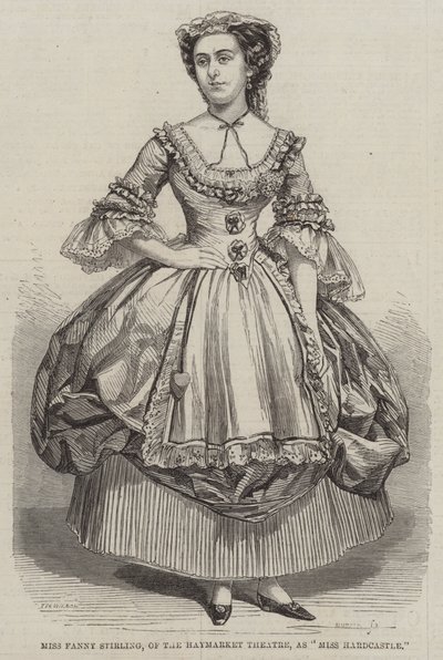 Miss Fanny Stirling, från Haymarket Theatre, som Miss Hardcastle av Thomas Harrington Wilson