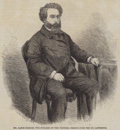 Mr James Hodges, byggaren av Victoriabron över St Lawrence av Thomas Harrington Wilson