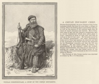 Nicolas Christodoulaki, chef för de kretensiska rebellerna. av Thomas Harrington Wilson
