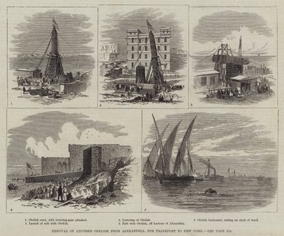 Borttagning av ytterligare en obelisk från Alexandria, för transport till New York av Thomas Harrington Wilson