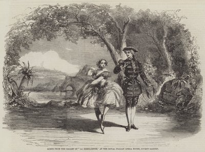 Scen från Balett av La Bresilienne, på Royal Italian Opera House, Covent Garden av Thomas Harrington Wilson