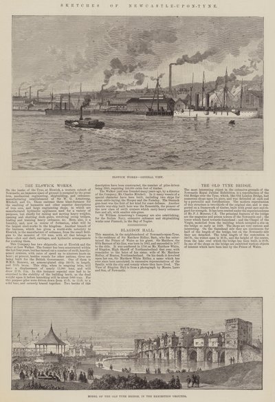 Skisser över Newcastle-upon-Tyne av Thomas Harrington Wilson