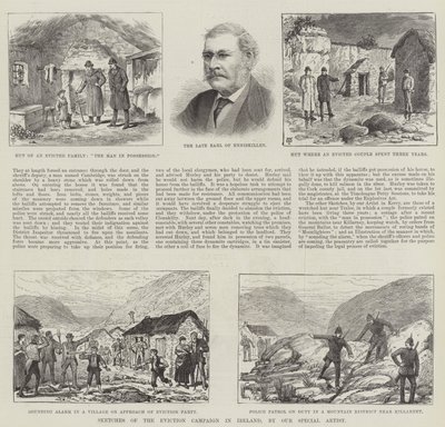 Skisser av vräkningskampanjen på Irland av Thomas Harrington Wilson