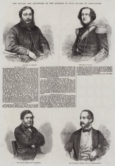Förslagsställare och underställare av talet i båda parlamentens kamrar av Thomas Harrington Wilson