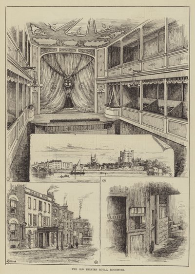 The Old Theatre Royal, Rochester av Thomas Harrington Wilson
