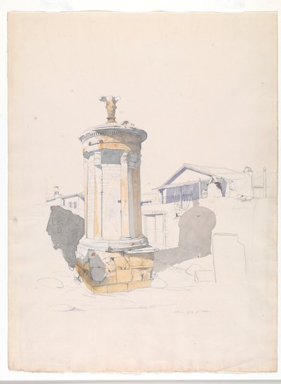 Det Choragiska monumentet av Lysicrates, Aten av Thomas Hartley Cromek