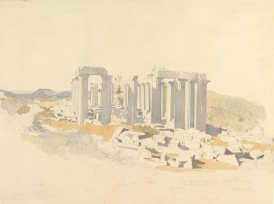Apollontemplet i Bassae, 1843. av Thomas Hartley Cromek