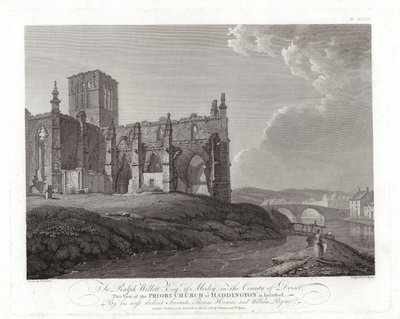 Priory Church i Haddington av Thomas Hearne